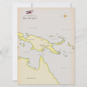 Mapa ilustrado de Papua Nova Guiné