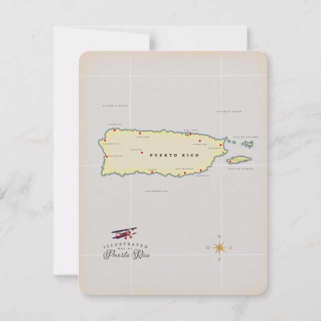 Mapa ilustrado de Porto Rico. (Verso)