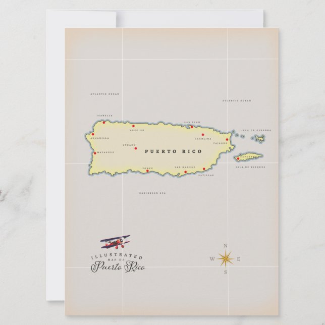 Mapa ilustrado de Porto Rico. (Verso)