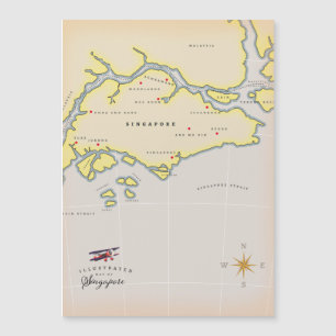 Mapa ilustrado de Singapura