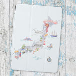 Mapa Ilustrado do Japão<br><div class="desc">Vestir seu ar iPad com nosso Cobrir japonês Map! A arte em aquarela agita a ânsia em crianças e entusiastas do viagem, protegendo seu dispositivo com estilo em suas aventuras asiáticas.</div>