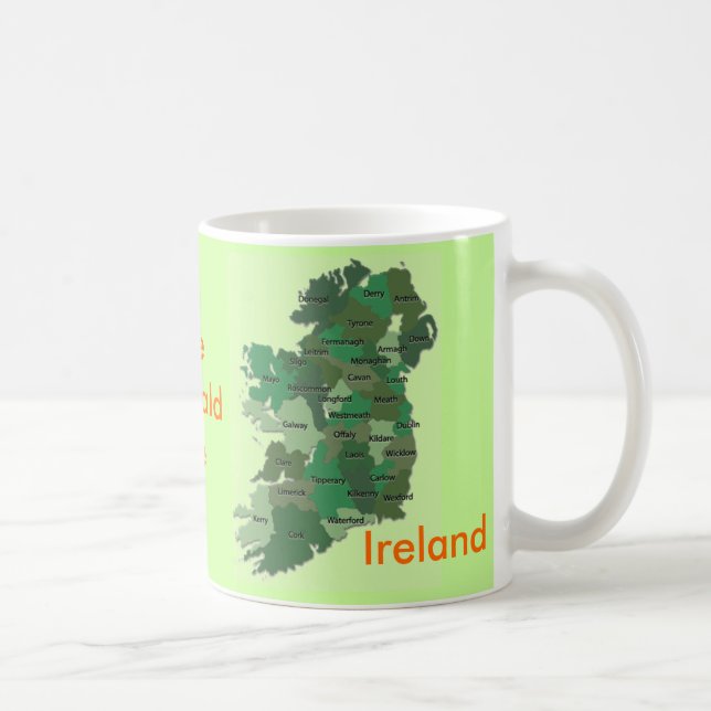 Mapa irlandês dos condados da caneca de Ireland (Direita)