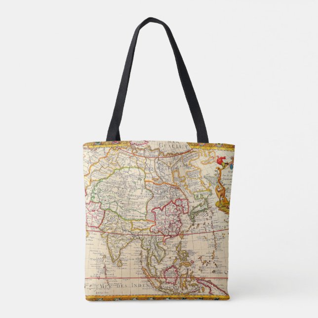 Mapa L'Asie Dressee Tote Bag (Verso)