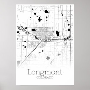 Mapa Longmont - Colorado - Poster do Mapa da Cidad