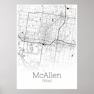 Mapa McAllen - Texas - Poster do mapa da cidade