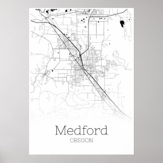 Mapa Medford - Oregon - Poster do Mapa da Cidade