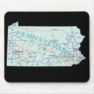 Mapa Mousepad da Pensilvânia