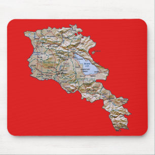 Mapa Mousepad de Arménia