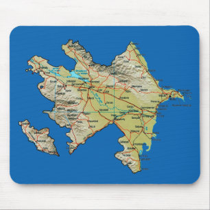 Mapa Mousepad de Azerbaijan
