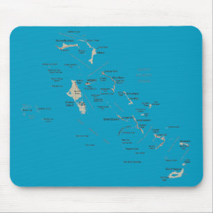 Mapa Mousepad de Bahamas
