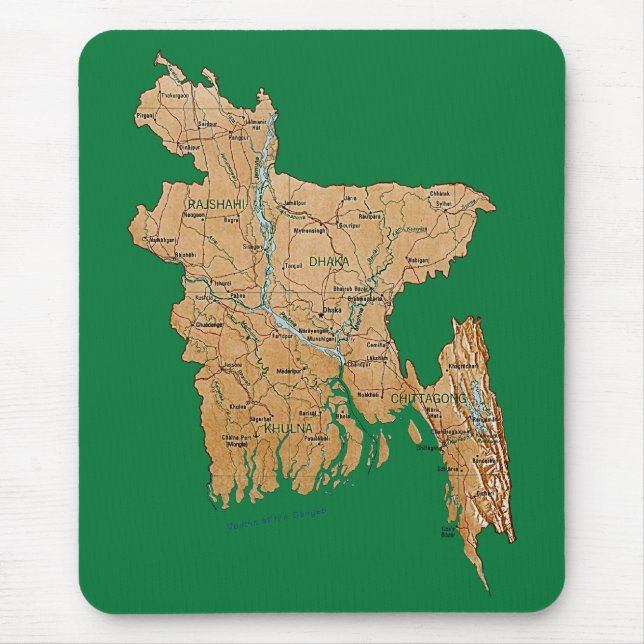 Mapa Mousepad de Bangladesh (Frente)