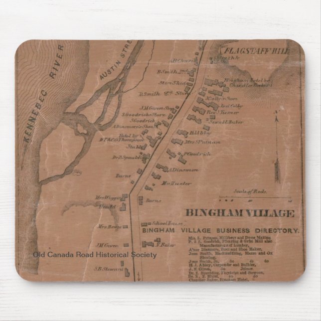 Mapa Mousepad de Bingham 1860 (Frente)
