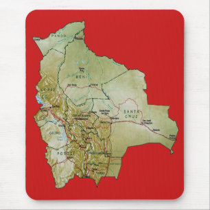 Mapa Mousepad de Bolívia