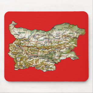 Mapa Mousepad de Bulgária