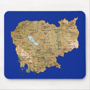 Mapa Mousepad de Cambodia