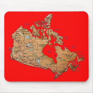 Mapa Mousepad de Canadá