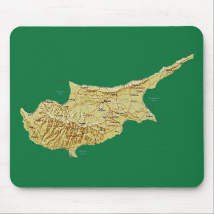 Mapa Mousepad de Chipre