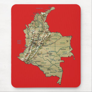 Mapa Mousepad de Colômbia