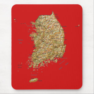 Mapa Mousepad de Coreia do Sul