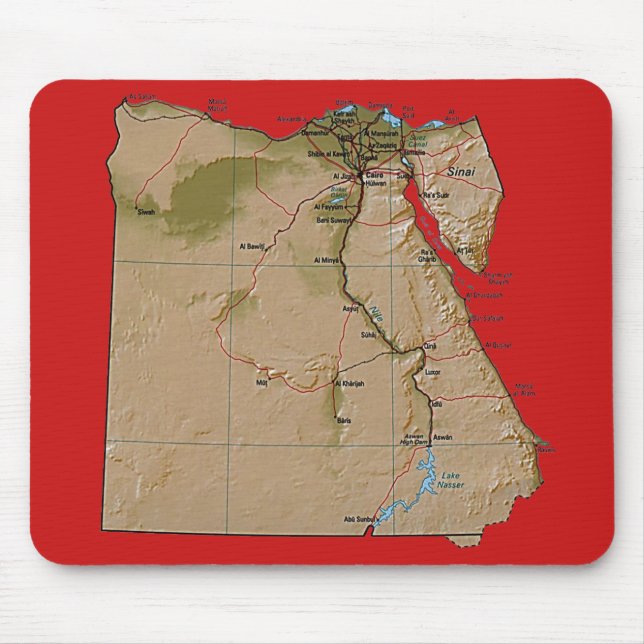 Mapa Mousepad de Egipto (Frente)