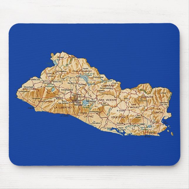 Mapa Mousepad de El Salvador (Frente)