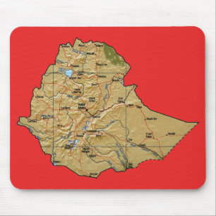 Mapa Mousepad de Etiópia