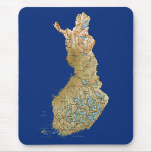 Mapa Mousepad de Finlandia