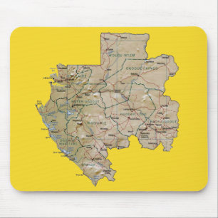 Mapa Mousepad de Gabon