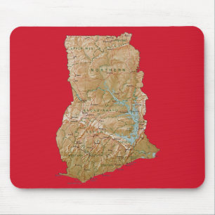 Mapa Mousepad de Ghana