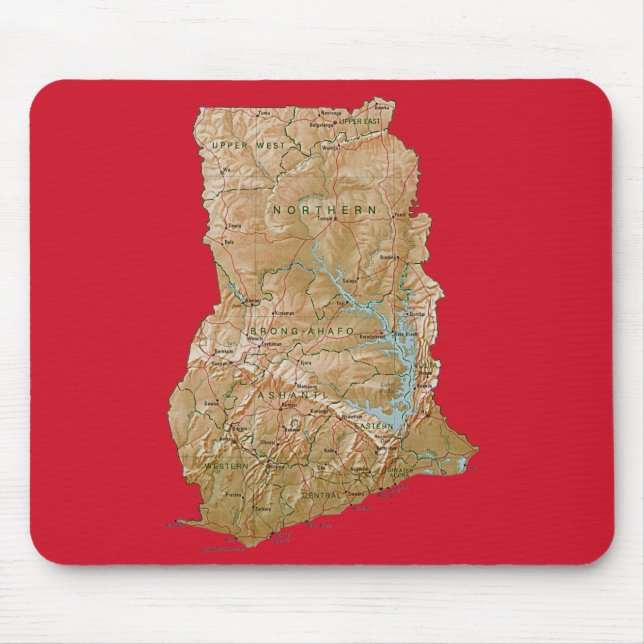 Mapa Mousepad de Ghana (Frente)