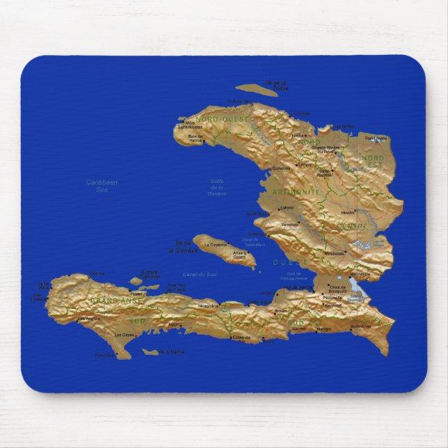 Mapa Mousepad de Haiti (Frente)