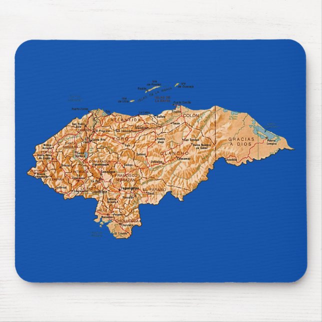Mapa Mousepad de Honduras (Frente)