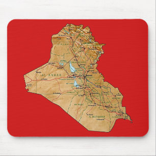 Mapa Mousepad de Iraque