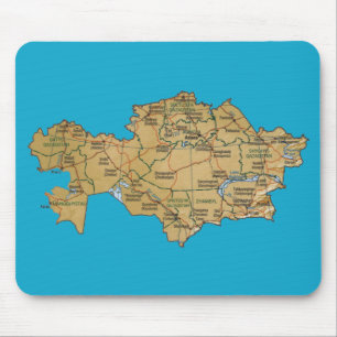 Mapa Mousepad de Kazakhstan