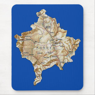 Mapa Mousepad de Kosovo