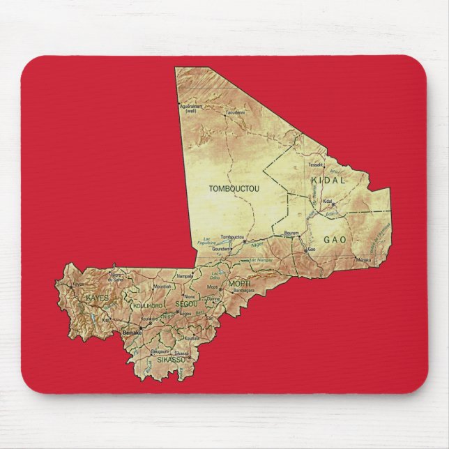 Mapa Mousepad de Mali (Frente)