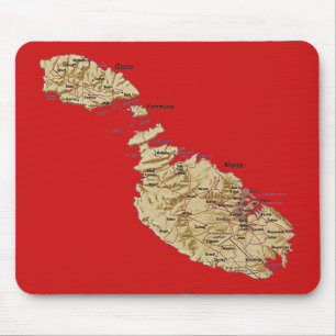 Mapa Mousepad de Malta