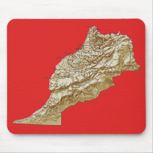 Mapa Mousepad de Marrocos