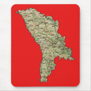Mapa Mousepad de Moldova