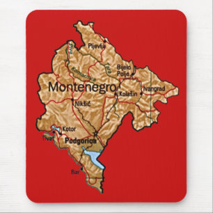 Mapa Mousepad de Montenegro