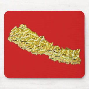 Mapa Mousepad de Nepal