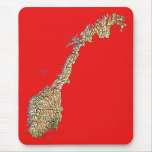 Mapa Mousepad de Noruega