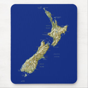 Mapa Mousepad de Nova Zelândia