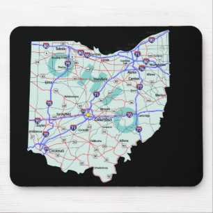 Mapa Mousepad de Ohio