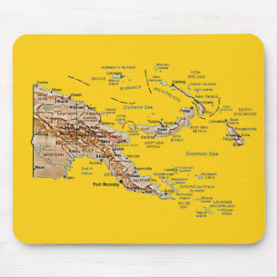 Mapa Mousepad de Papuá-Nova Guiné