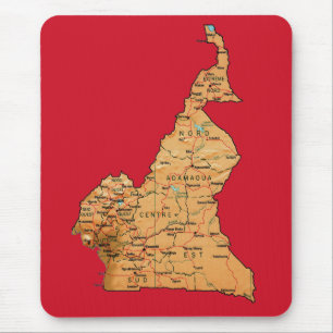 Mapa Mousepad de República dos Camarões