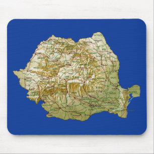 Mapa Mousepad de Romania