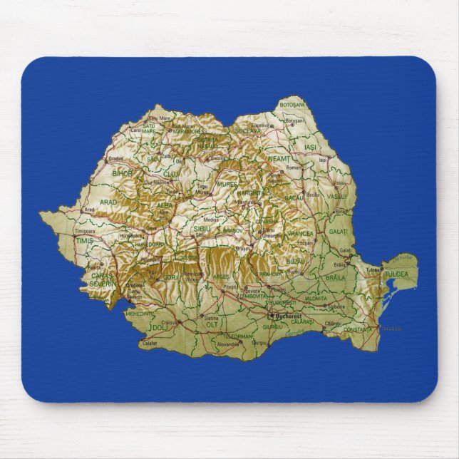 Mapa Mousepad de Romania (Frente)