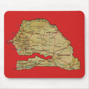 Mapa Mousepad de Senegal
