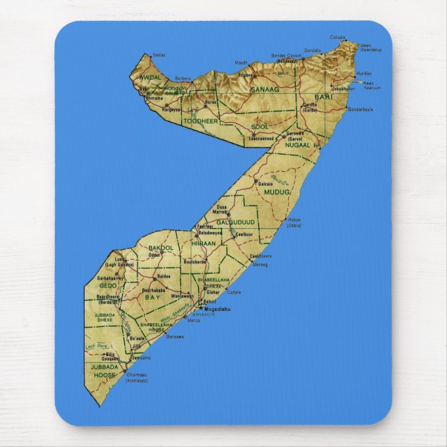 Mapa Mousepad de Somália (Frente)